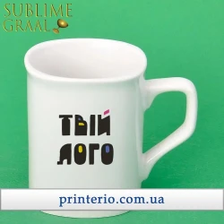 Чашка для сублімації Sublime NESCAFE з логотипом квадратна біла 250 мл